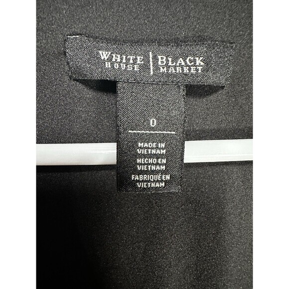 White House Black Market Faux Wrap Black Romper  Size 0 - Picture 2 of 8